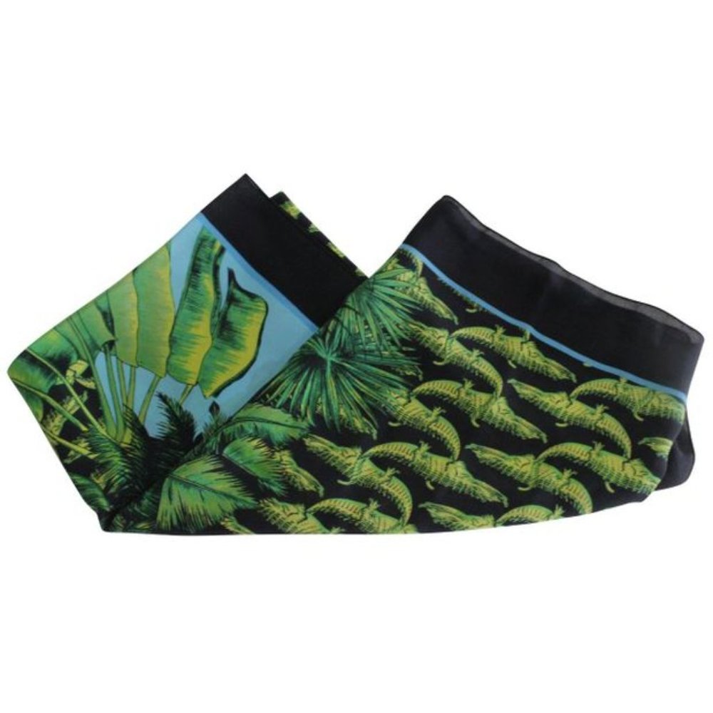 ♦️SOLD♦️ VERSACE x H&M Crocodile Print Silk Square - Picture 10 of 11